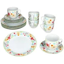 Mambocat Variant Blümchen Kaffeeservice 18-tlg. bunt