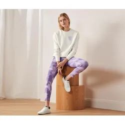 Tchibo - Sporttight - Damen - Gr. M - violett/print