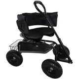 Relaxdays Gartenhocker 46 x 110 x 86 cm schwarz