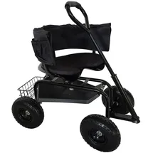 Relaxdays Gartenhocker 46 x 110 x 86 cm schwarz