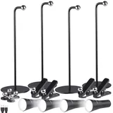 Lunartec 4er-Set 4in1-Akku-Tisch-, Wand: Klemm- & Taschenlampe, 3 Modi,schwarz