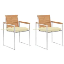 vidaXL Gartenstuhl 56 x 56 x 85 cm weiß 2 St.