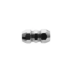Universal Doppelverschraubung 451010 Messing verchromt, 3/8"x10mm, gerade, mit 2 Quetschen