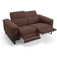 Sofanella 2-Sitzer Stoff VIENNA, Relaxsofa, Designsofa, Designer Couch, Italienisches Sofa, 2er Sofa braun