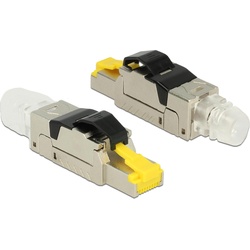 Delock Feldkonfektionierbarer RJ45 Stecker (S/FTP, CAT6a, 0.06 m), Netzwerkkabel