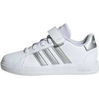 adidas Grand Court Sneakers, Ftwr White/Matte Silver/Matte Silver, 31