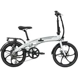 CHRISSON EFolder E Bike Klapprad Damen Herren 150 - 195 cm Pedelec 20 Zoll 8 Gänge Elektrofahrrad 250 W grau