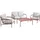MCW Aluminium-Gartengarnitur MCW-O11 2-Sitzer Sitzbank terrakotta/beige