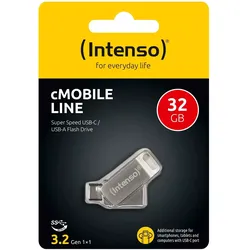 Intenso USB Stick 32GB Mobile Line – USB-C & USB-A, 3.2 Gen 1