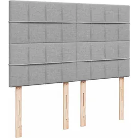 vidaXL Boxspringbett mit Matratze Hellgrau 140x200 cm Stoff