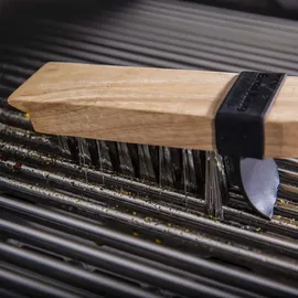 Broil King Grillbürste extra lange Borsten Holz Edelstahl weiß