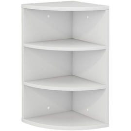 Livinity Eckregal Fabienne, 60 x 30 cm, Weiß, hängendes Bücherregal mit 3 Fächern