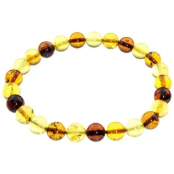 Armband OSTSEE-SCHMUCK "Ostsee-Schmuck Armband Kugel 8 mm Armband Kugel 8 mm", braun, Armbänder, Damen, 19cm, Bernstein