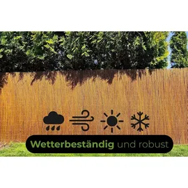 ogrodzenia wiklinowe Windschutz 100 x 500 cm Naturbelassen Holz