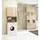 abamihome Waschmaschinenumbauschrank 64 x 30 x 180 cm Braun