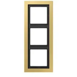 Jung MED2983C Rahmen 3fach, senkrechte und waagerechte Montage, Messing, LS-DESIGN, Messing classic
