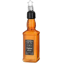 Inge-Glas Manufaktur INGE-Glas Christbaumschmuck Glas Whisky Flasche Weihnachtsbaumschmuck braun