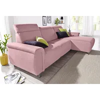 sit&more Ecksofa »Township L-Form«, wahlweise mit elektrischer Wallfree-Funktion rosa
