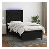 vidaXL Boxspringbett 100 x 200 cm Schwarz