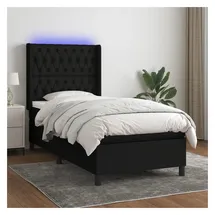 vidaXL Boxspringbett 100 x 200 cm Schwarz