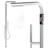 lawa living and lifestyle Gartendusche Edelstahl Silber 0,06 m x 0,41 m
