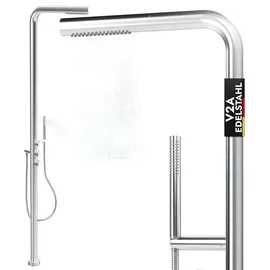 lawa living and lifestyle Gartendusche Edelstahl Silber 0,06 m x 0,41 m