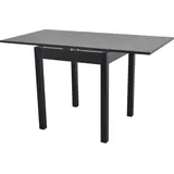 Auszugs-Esstisch Schwarz 67-127 cm - Schwarz
