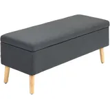 Homcom Truhenbank Dunkelgrau 110 x 39 x 45 cm