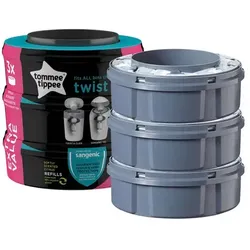 Windeleimer TommeeTippee Nachfüllkassette Windeltwister 3er 3 Kassetten pro Karton, für 150-170 Windeln je Kassette
