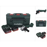 Metabo W 18 L 9-125 Akku Winkelschleifer 18 V 125 mm + 2x Akku 10,0 Ah + Ladegerät + metaBOX