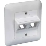 R&M Reichle&De-Massari DIN Anschlussdose 80x80, 2Port weiss 306010