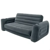 Intex Schlafcouch 66552 Hellgrau Größe 203 x 231 x 66 cm Anthrazit Wasserdicht