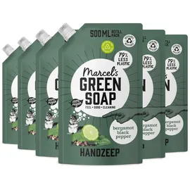 Marcel's Green Soap Handseife Nachfüllung Schwarzpfeffer & Bergamot 500 ml