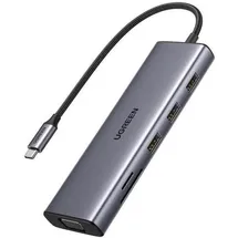 UGREEN 9-in-1 USB-C to HDMI/3*USB 3.0/VGA/RJ45/SD/TF/PD100W