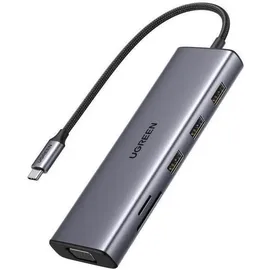 UGREEN 9-in-1 USB-C to HDMI/3*USB 3.0/VGA/RJ45/SD/TF/PD100W