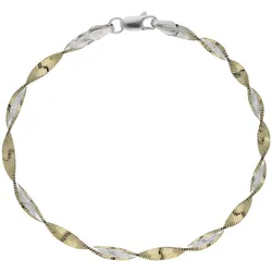 Firetti Armband »Schmuck Geschenk Silber 925 Armschmuck Armkette Fantasie« Firetti silberfarben-gelbgoldfarben