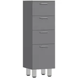 kleankin Badkommode 30 x 93 x 30 cm Grau