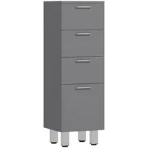 kleankin Badkommode 30 x 93 x 30 cm Grau