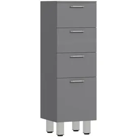 kleankin Badkommode 30 x 93 x 30 cm Grau
