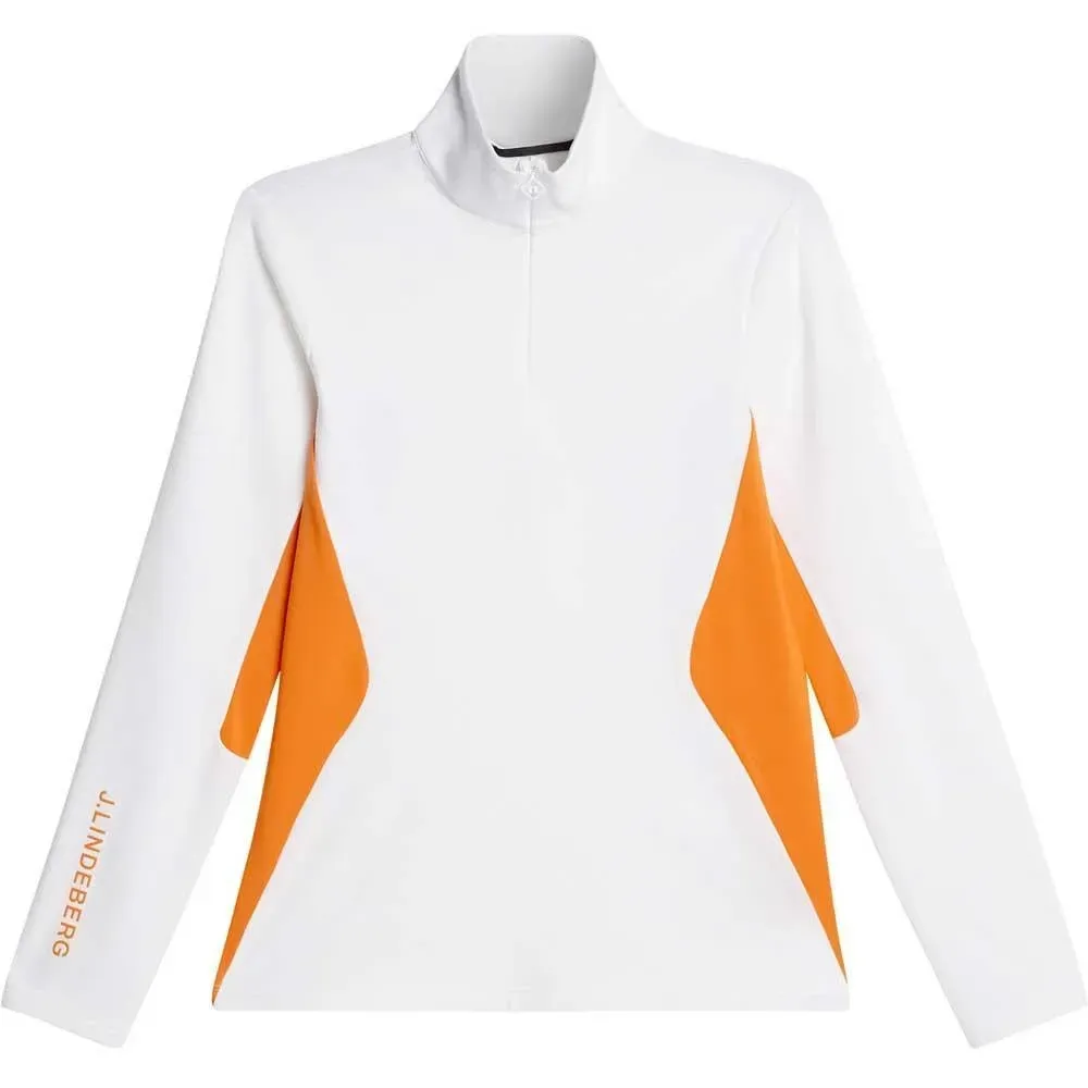 Lindeberg Cookies Mid Layer Damengolfpullover Weiss-Orange - L