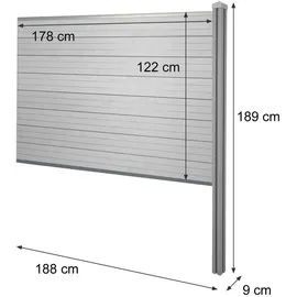 MCW Windschutz Savoie 188 cm braun WPC