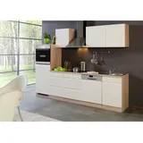 Held Küchenzeile WIEN 280 cm creme Hochglanz-Sonoma Eiche