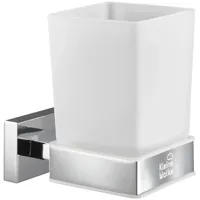KLEINE WOLKE Zahnputzbecher »Meo«, Glas/Edelstahl