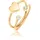 Elli Ring 925 Sterling Silber Herz, Ring Set in Gold | Gr.: 52