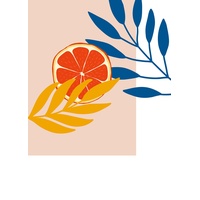 KOMAR Illustration Drooping Leaves - Größe: 50 x 70