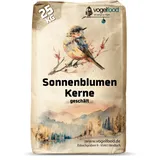 Vogelfood Sonnenblumenkerne geschält 25 kg Vogelfutter Wildvogelfutter Winterfutter Streufutter Sommer und Winter Ideal für Jungtiere ganzjährig geschälte Ernte 2024