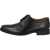 CLARKS Tilden Plain Derby, Black Leather, 44.5 EU