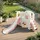 joyz Spielturm mit Rutsche und Basketballkorb 5 in 1 Rosa