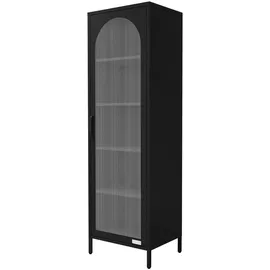 ML-Design Vitrinenschrank 45 x 145 x 35 cm Schwarz