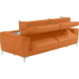 Egoitaliano Schlafcouch Leder 3-1 Garnitur Orange